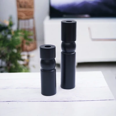 Gambar Informa Eloise Tempat Lilin Dekorasi Set 2 pcs - Hitam
