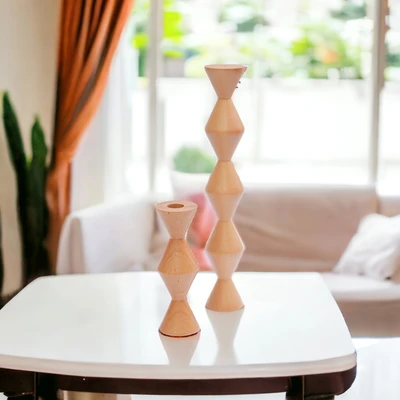 Gambar Informa Sylvie Tempat Lilin Dekorasi Set 2 pcs - Krem