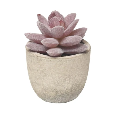 Gambar Ataru Bunga Artifisial Sedum Dengan Pot