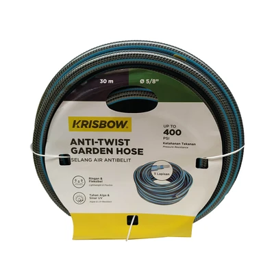 Gambar Krisbow Selang Taman Anti Belit 5 Lapis 5/8 Inci 30 Meter - Biru/Hitam