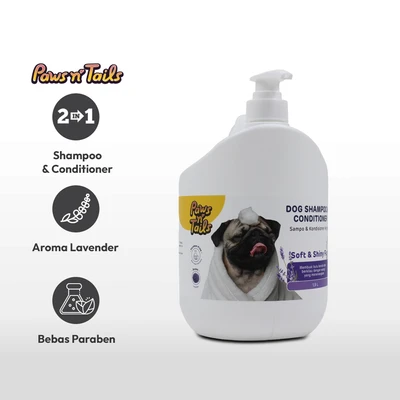 Gambar Paws N Tail 1.9 Ltr Lavender Sampo & Kondisioner Anjing 2 In 1