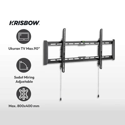 Gambar Krisbow Bracket Tv Tilt 43-90 Inci - Hitam