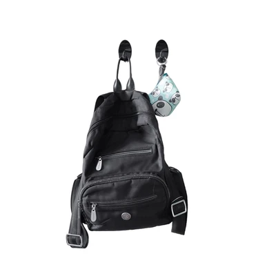 Gambar Stora Gantungan Dinding Permanen Serbaguna Oval Set 2 pcs - Hitam
