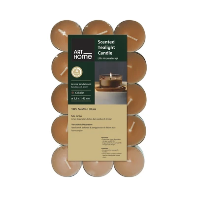 Gambar Arthome Tealight Sandalwood Set 30 pcs - Cokelat