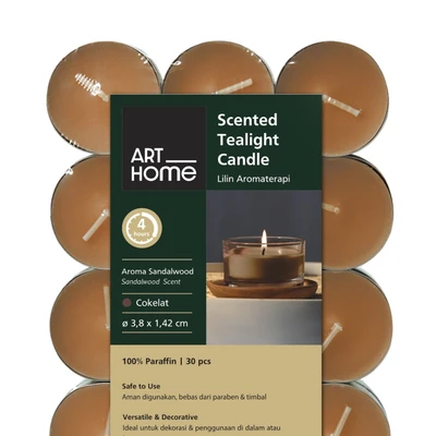 Gambar Arthome Tealight Sandalwood Set 30 pcs - Cokelat