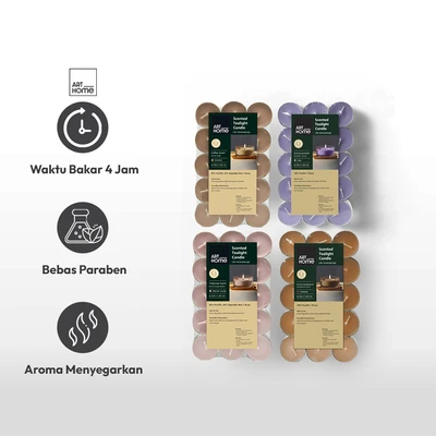 Gambar Arthome Tealight Sandalwood Set 30 pcs - Cokelat