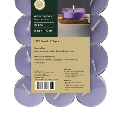 Gambar Arthome Set 30 Pcs Tealight Lavender - Ungu Lilac