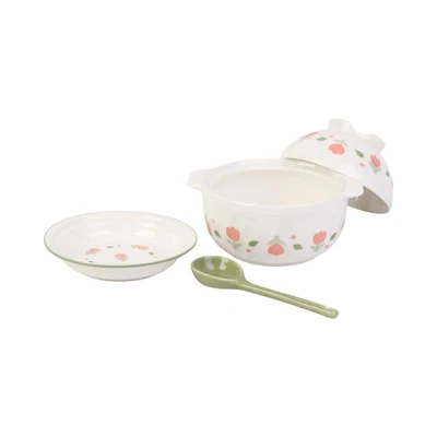 Gambar Appetite Tetsu Set Mangkuk Saji Serbaguna & Sendok Flower - Mix