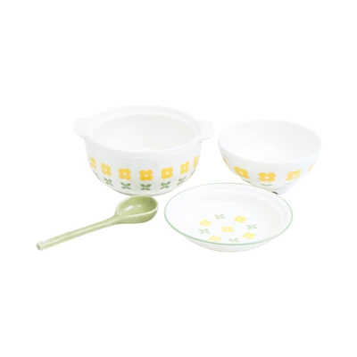 Gambar Appetite Tetsu Set Mangkuk Saji Serbaguna & Sendok Flower - Mix