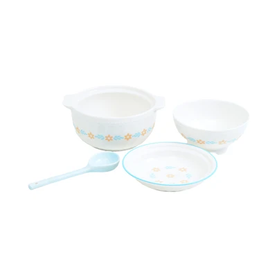 Gambar Appetite Tetsu Set Mangkuk Saji Serbaguna & Sendok Flower - Mix