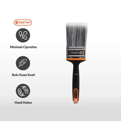 Gambar Tactix Kuas Cat Polyester 6.3 cm - Hitam
