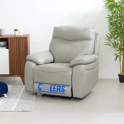 Gambar Cheers Maverick Sofa Recliner Kulit 1 Seater - Abu-Abu
