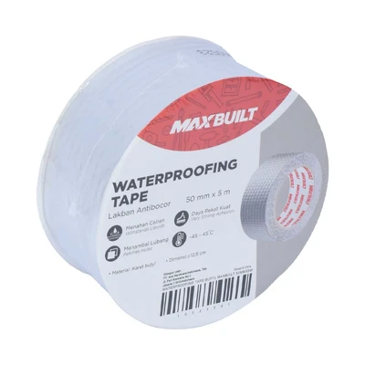 Gambar Maxbuilt 5 Mtr Selotip Tahan Air Butyl 50 Mm- Silver