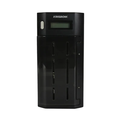 Gambar Krisbow Charger Baterai Universal 6 Slot Ctc Aa/aaa/9v/c/d - Hitam