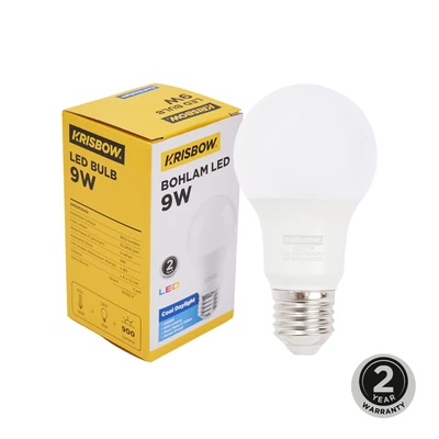 Gambar Krisbow Lumi Bohlam LED 9 Watt 900 Lumen Cool Daylight E27 - Putih