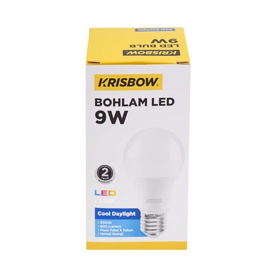 Gambar Krisbow Lumi Bohlam LED 9 Watt 900 Lumen Cool Daylight E27 - Putih