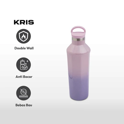 Gambar Kris 500 Ml Botol Vacuum Flask Metallic Ombre - Ungu