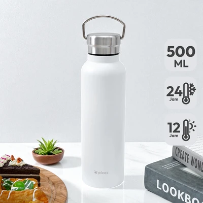 Gambar Picas Fox Botol Vacuum Flask Stainless Steel 500 ml - Putih