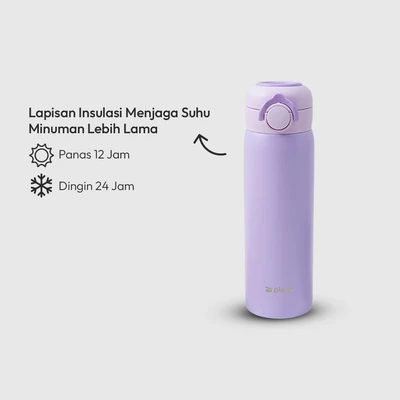 Gambar Picas Latte Botol Vacuum Flask Stainless Steel 450 ml - Ungu Lavender