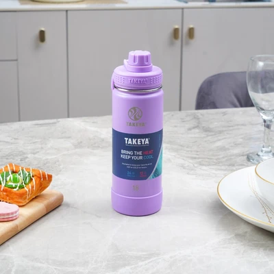 Gambar Takeya 530 Ml Botol Vacuum Flask Stainless - Ungu Lilac