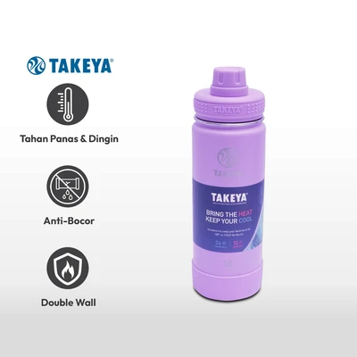 Gambar Takeya 530 Ml Botol Vacuum Flask Stainless - Ungu Lilac