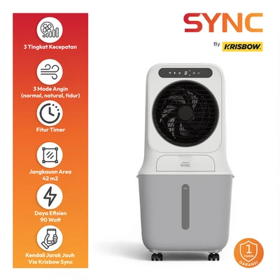 Gambar Krisbow Sync Smart Air Cooler 25 Liter - Putih/Abu-Abu