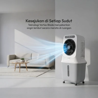 Gambar Krisbow Sync Smart Air Cooler 25 Liter - Putih/Abu-Abu