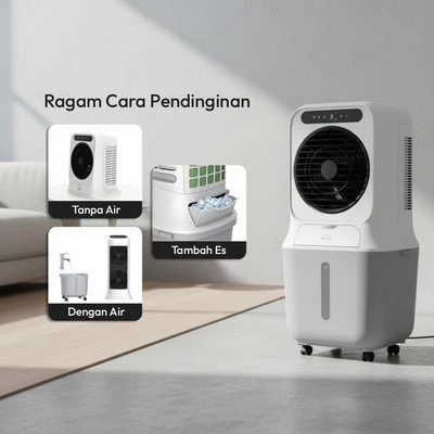 Gambar Krisbow Sync Smart Air Cooler 25 Liter - Putih/Abu-Abu