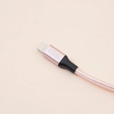 Gambar Ataru Kabel Charger Lightning Nylon Braided - Pink