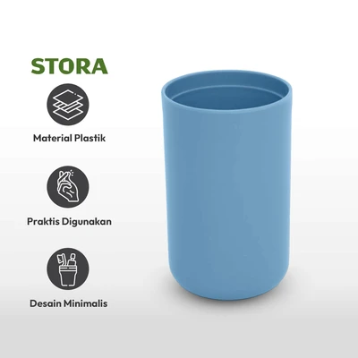 Gambar Stora 6.6x10.9 cm Tumbler Tempat Sikat Gigi - Biru