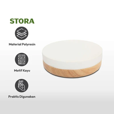 Gambar Stora Tempat Sabun Batang Polyresin - Putih