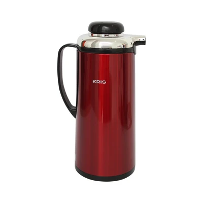 Gambar Kris 1.6 Ltr Teko Vacuum Flask Dengan Glass Liner - Merah