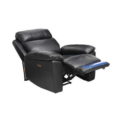 Gambar Cheers Meriville Sofa Recliner Electric Kulit 1 Seater - Hitam