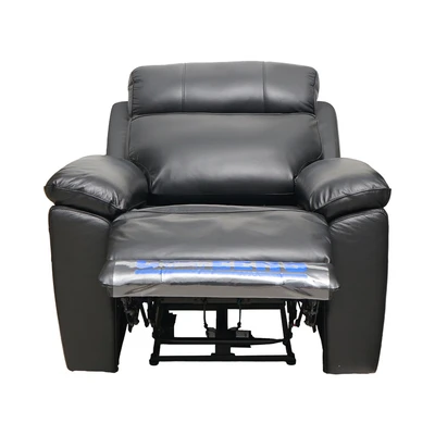 Gambar Cheers Meriville Sofa Recliner Electric Kulit 1 Seater - Hitam