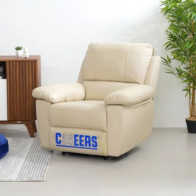 Gambar Cheers Mc Belle Sofa Recliner Kulit 1 Seater - Krem