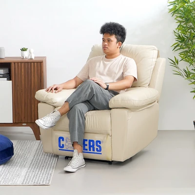 Gambar Cheers Mc Belle Sofa Recliner Kulit 1 Seater - Krem