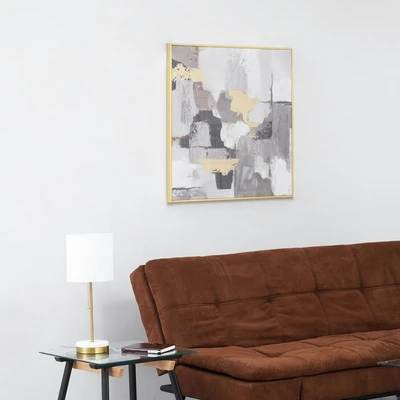 Gambar Informa Lukisan Kanvas Handmade & Print Abstract 82.2x82.2 cm - Mix