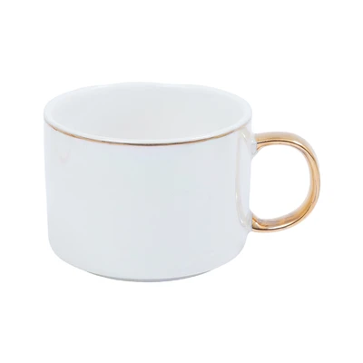 Gambar Appetite Samar Cangkir Dengan Saucer Porcelain 220 ml Set 4 pcs - Putih