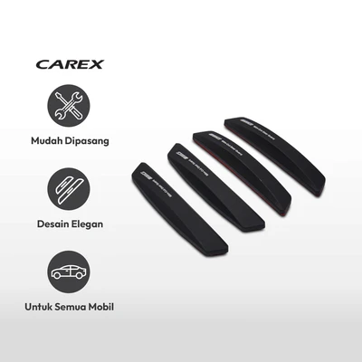 Gambar Carex Set 4 Pcs Genova Pelindung Pintu Mobil Slim Cut - Hitam