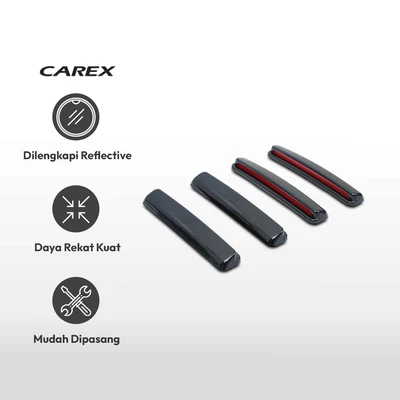 Gambar Carex Set 4 Pcs Pelindung Pintu Mobil Blacksuit - Hitan