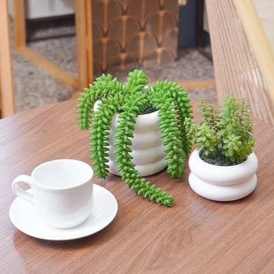 Gambar Informa Tanaman Artifisial Bean Dengan Pot 18x18x14 cm - Hijau