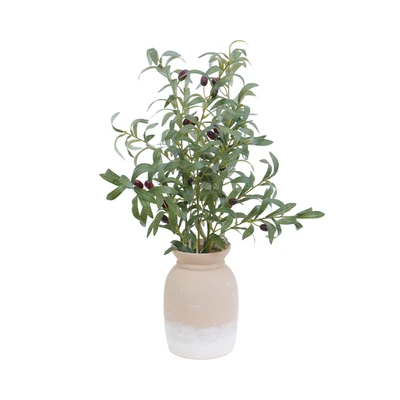 Gambar Informa Tanaman Artifisial Olive Branch Dengan Pot 28x28x67 cm - Hijau