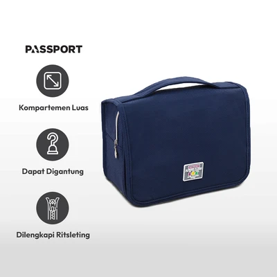 Gambar Passport Marilyn Tas Organizer Toiletry - Biru Navy