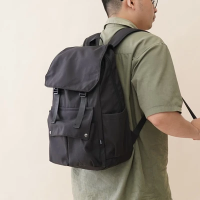 Gambar Ataru Tas Ransel Dengan Clip Nylon - Hitam