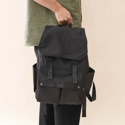 Gambar Ataru Tas Ransel Dengan Clip Nylon - Hitam