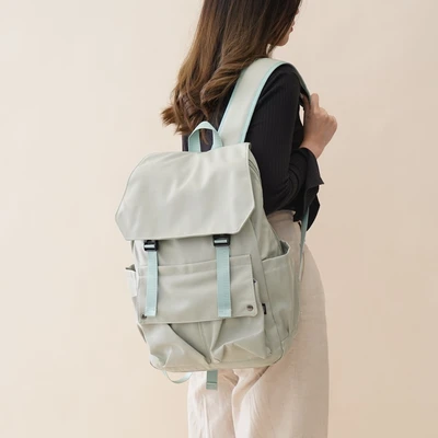 Gambar Ataru Tas Ransel Dengan Clip Nylon - Abu-Abu