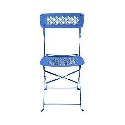 Gambar Soleil Lucia Kursi & Meja Lipat Teras Bistro Set 3 pcs - Biru
