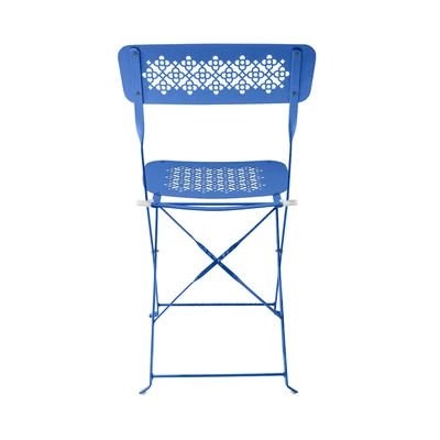 Gambar Soleil Lucia Kursi & Meja Lipat Teras Bistro Set 3 pcs - Biru