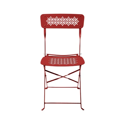 Gambar Soleil Lucia Kursi & Meja Lipat Teras Bistro Set 3 pcs - Merah
