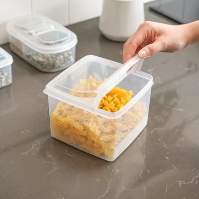 Gambar Ataru Tempat Bumbu Dapur Plastik Semi Open 1.3 Liter Transparan